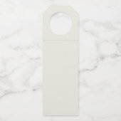 Ivory Cream Flowers Botanische bruiloft Flessenhanger (Achterkant)