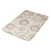 Ivory Cream Magic  Celestial Sun Moon Stars Badmat (Gekanteld)