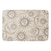 Ivory Cream Magic  Celestial Sun Moon Stars Badmat (Voorkant)