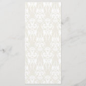 Ivory Damask Wedding Menu (Achterkant)