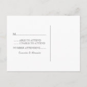 Ivory Deco Chalkboard RSVP Briefkaart (Achterkant)