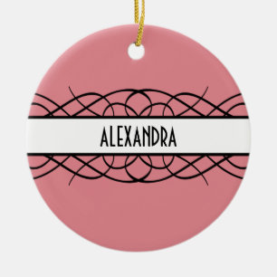 Ivory Deco Flourish Keramisch Ornament