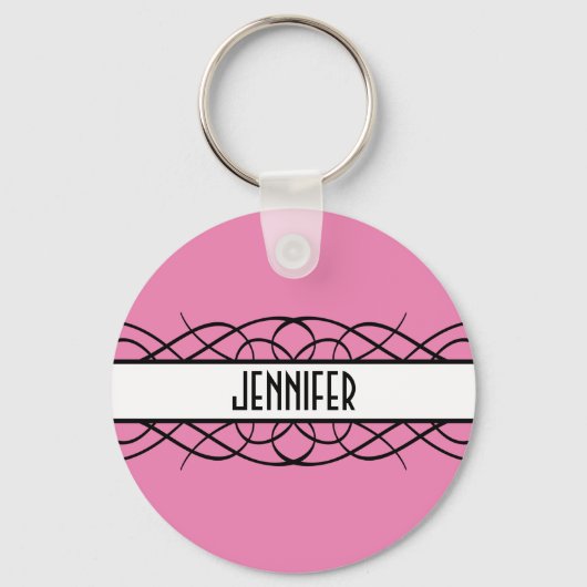 Ivory Deco Flourish Sleutelhanger (Voorkant)