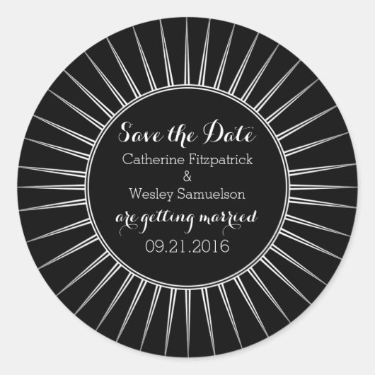 Ivory Deco Retro Enregistrer les stickers Date (Devant)