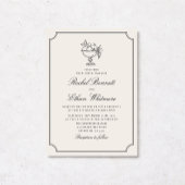 Ivory Double Frame Fruit Bowl Wedding Invitation