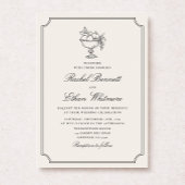 Ivory Double Frame Fruit Bowl Wedding Invitation Aankondiging