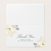 Ivory Dreams M. et Mme la Mariage Carte de remerci (Outside Unfolded)