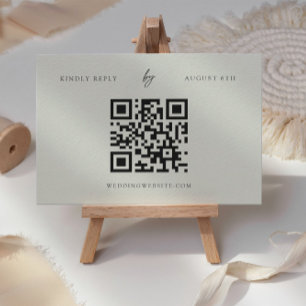 Ivory Elegant Classy RSVP mariage en ligne carte R