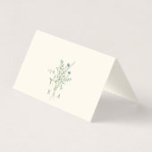 Ivory Elegant Fleur sauvage Mariage Carte Place (Back)