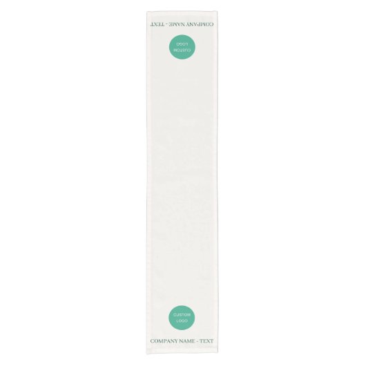 Ivory emerald green salon business logo korte tafelloper (Voorkant)