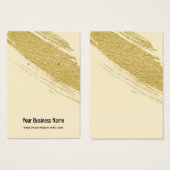 Ivory- en goudpenseel die weergavekaarten afgeeft visitekaartje (Voorkant /achterkant)