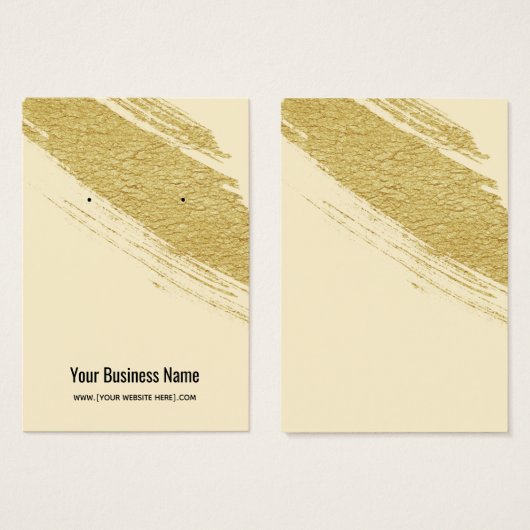 Ivory- en goudpenseel die weergavekaarten afgeeft visitekaartje (Voorkant /achterkant)