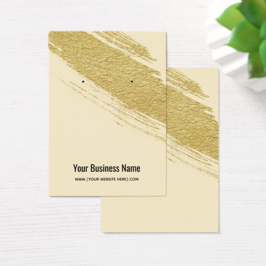 Ivory- en goudpenseel die weergavekaarten afgeeft visitekaartje (Bureau)