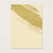 Ivory- en goudpenseel die weergavekaarten afgeeft visitekaartje (Achterkant)