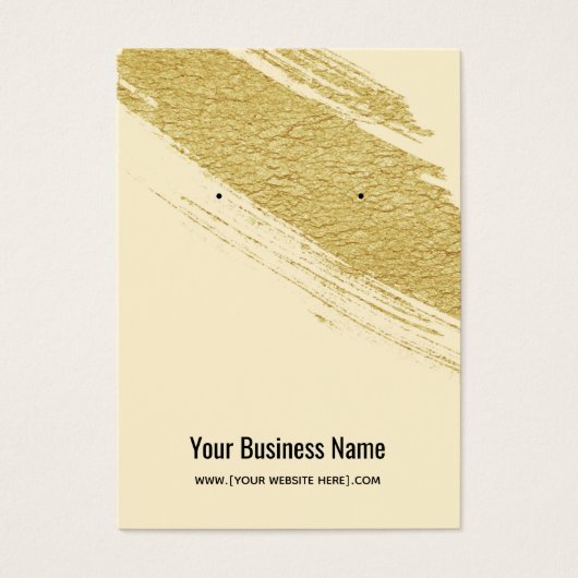 Ivory- en goudpenseel die weergavekaarten afgeeft visitekaartje (Voorkant)