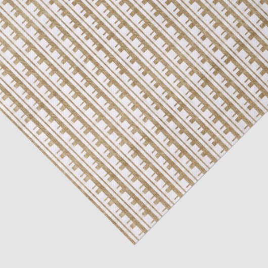 Ivory- en goudwafelwieg tissuepapier (Detail)