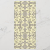 Ivory en Gray Floral Wedding Menus Menu (Achterkant)