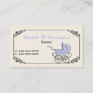 Ivory en Lavender Nanny Custom Visitekaartje