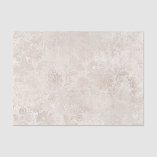 Ivory en White  Damask Tissuepapier (Voorkant)
