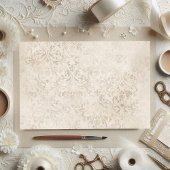Ivory en White  Damask Tissuepapier