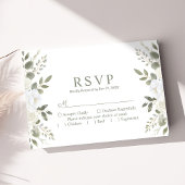 Ivory Et Sage Élégant Mariage Floral RSVP