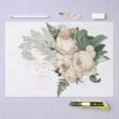 Ivory Floral Bouquet Waterverf ontkoppeling Tissuepapier (Craft)
