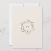 Ivory Floral Garden Elégant Mariage Invitation (Dos)