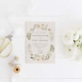 Ivory Floral Garden Elégant Mariage Invitation