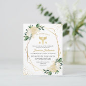 Ivory Floral Nursing School Graduation Invitation (Debout devant)