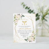 Ivory Floral Nursing School Graduation Invitation (Debout devant)