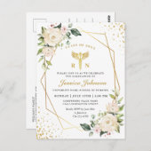 Ivory Floral Nursing School Graduation Invitation (Devant / Derrière)