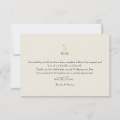 Ivory Floral Photo Wedding Bedankkaart (Achterkant)