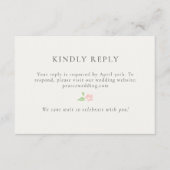 Ivory | Floral QR RSVP Response Card (Devant)
