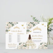 Ivory Floral Quinceanera Programme de l'ordre des (Debout devant)