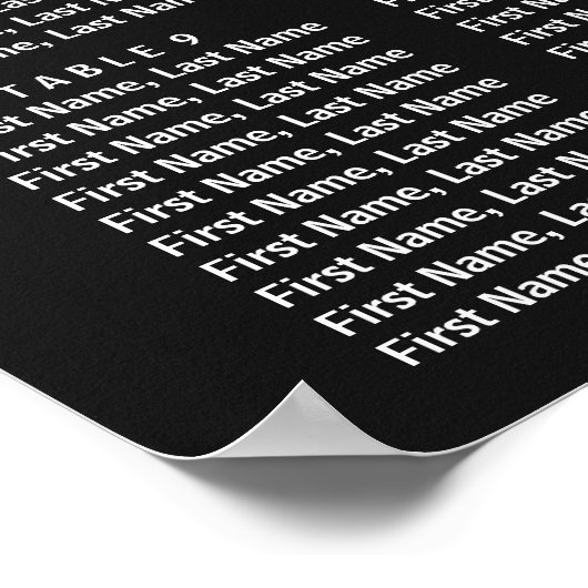 Ivory Floral String Lights Wedding Seating Chart Poster (Hoek)