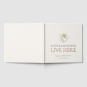 Ivory Floral Wedding Guest Book with Real Foil (Complet)