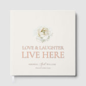 Ivory Floral Wedding Guest Book with Real Foil (Recto)