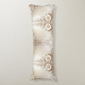 Ivory Flowers Body Pillow Lichaamskussen (Voorkant Verticaal)
