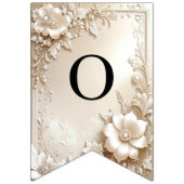 Ivory Flowers Bunting Flag Vlaggetjes (Tweede vlag)