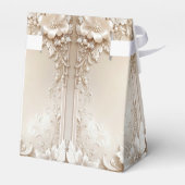 Ivory Flowers Favor Box Bedankdoosjes (Achterkant)