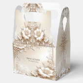 Ivory Flowers Favor Box Bedankdoosjes (Geopend)
