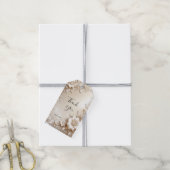 Ivory Flowers Gift Tag Cadeaulabel (Met Touw)