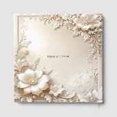 Ivory Flowers Guest Book Gastenboek (Achterkant)