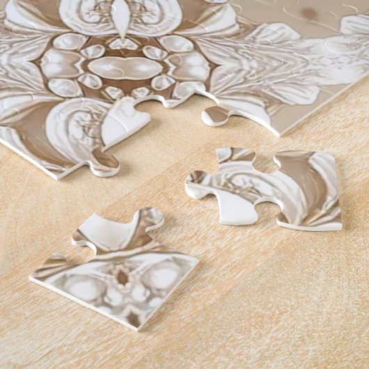 Ivory Flowers Jigsaw Puzzle (Côté)
