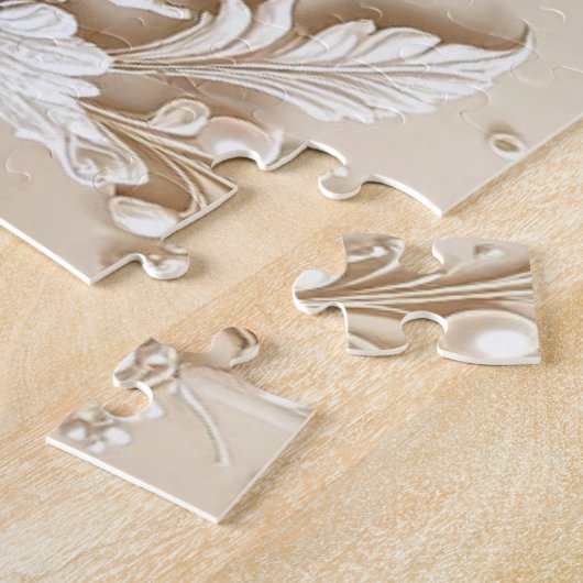 Ivory Flowers Jigsaw Puzzle (Côté)