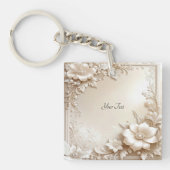 Ivory Flowers Keychain (Voorkant)