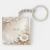 Ivory Flowers Keychain (Achterkant)