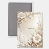 Ivory Flowers Magnet (Recto/Verso)