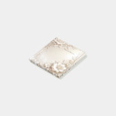 Ivory Flowers Post it Notes (Schuin)