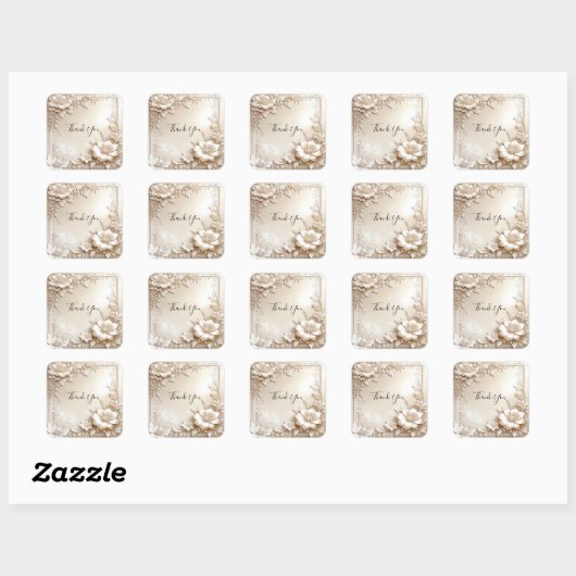 Ivory Flowers Sticker (Feuille)